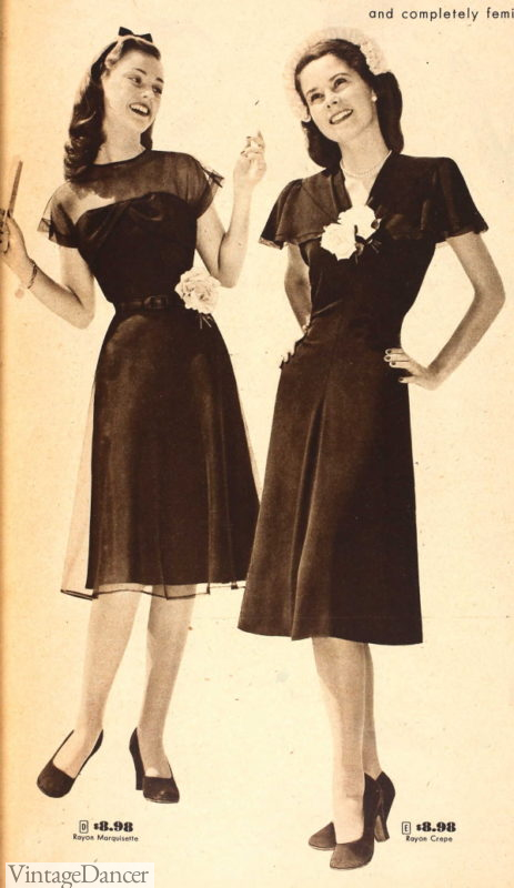 1940s fashion cocktail dresses 1940s Vintage Style Sewing Pattern 181 Uncut Misses Cocktail Dress 34B –  Vintage4me2 main image 1
