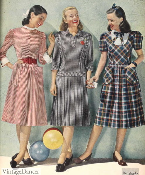 1940s Teenage Fashion: Girls