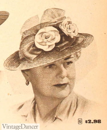 older women's clothing 1940s hats