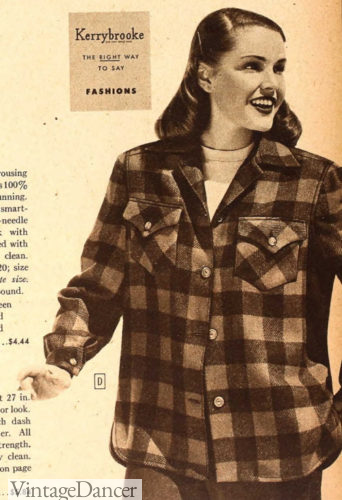 1940s plaid work-shirt for women Rosies