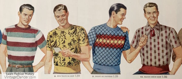 1940s mens knit shirts sweater shirts T shirts