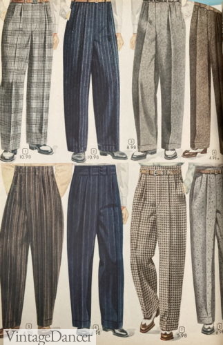 1948 casual or dressy slacks mens pants 1940s