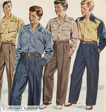 1940s teen boys casual clothing styles history