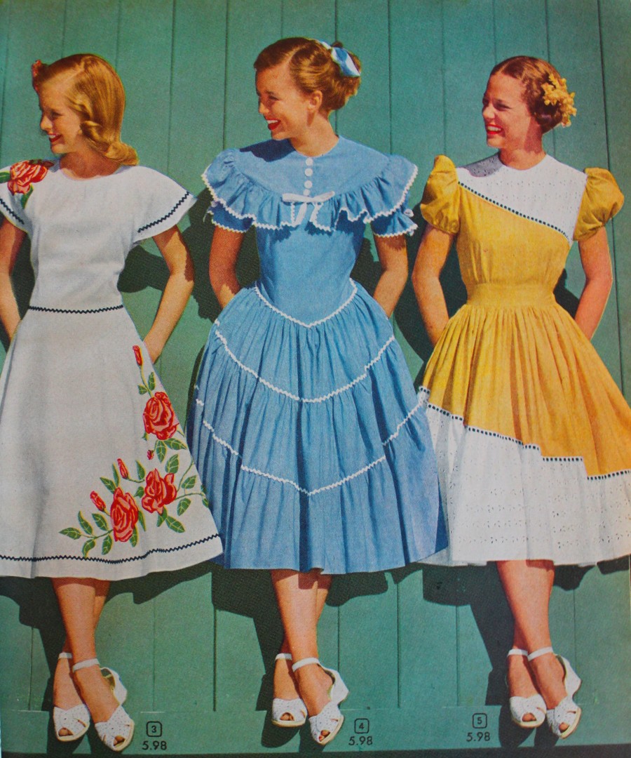 1940s Teenage Fashion: Girls