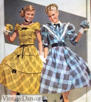 Vestidos xadrez adolescentes Aldens 1948 (2)