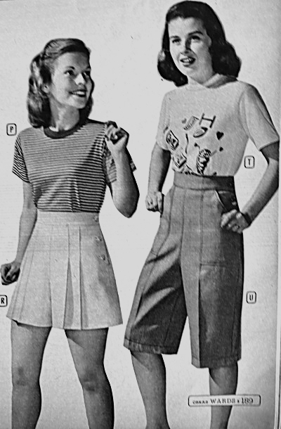 1948 shorts and pedal pushers at VintageDancer
