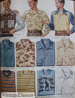 1940s teen boys shirts, T-Shirts, Button Down Shirts