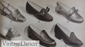 Sapatos adolescentes dos anos 1940
