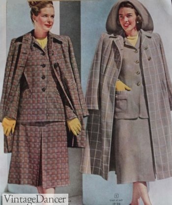 Ladies 1948 wool suits and coats