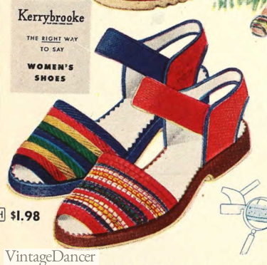 1948 woven cotton foam sole sandals