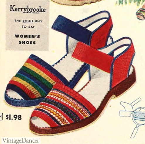 woven fabric sandals