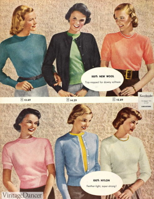 1948 Fall Winter Sweaters Knit Tops Cardigan 500 495x638 