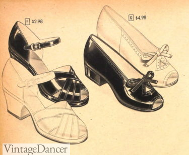 1948 low heel dancing sandals and pumps