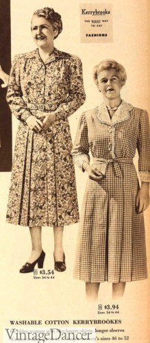 1940s mature house shirtwaist dresses for the old elderly aged mature mrs woman