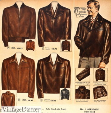 1940s mens suede and leather jackets