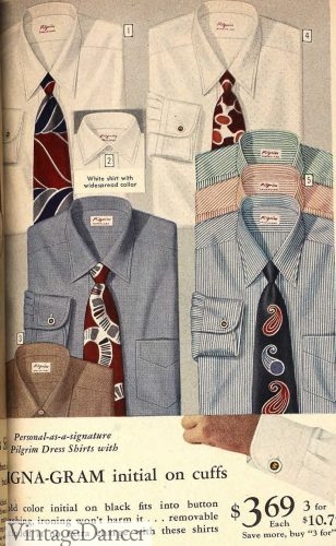 1948 mens shirts with cuff and cuff links