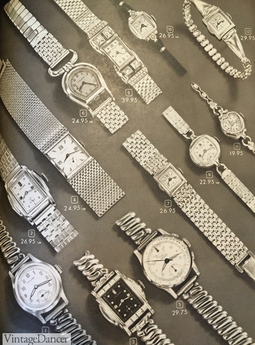 1948 Men's and Women's Metal Band Watches