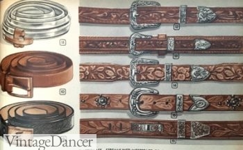 1948 Men's western tooled leather belts
