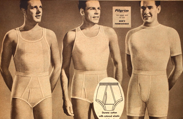 1948 men's brief knit underwear