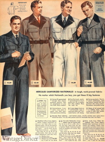 1948 men's coveralls mechanic driver auto car show