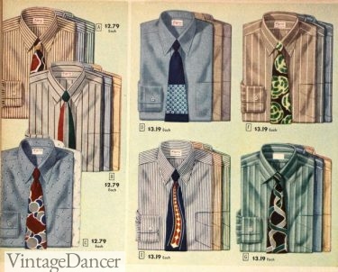 1940s men's dress shirts- deeper tones