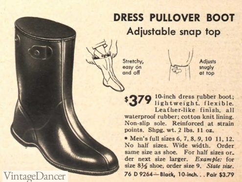 Small Vintage Deadstock TOTES Men's Dress Boots Rubber Galoshes Schoenen Herenschoenen Laarzen Regen- & Sneeuwlaarzen 