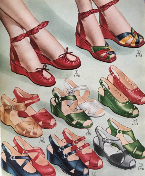1948 sandals and wedges shoes at VintageDancer