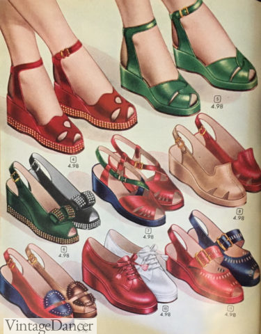 1940s hot sale shoes history