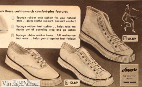 1940s sneakers shoes women