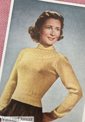 1949 fancy turtleneck sweater