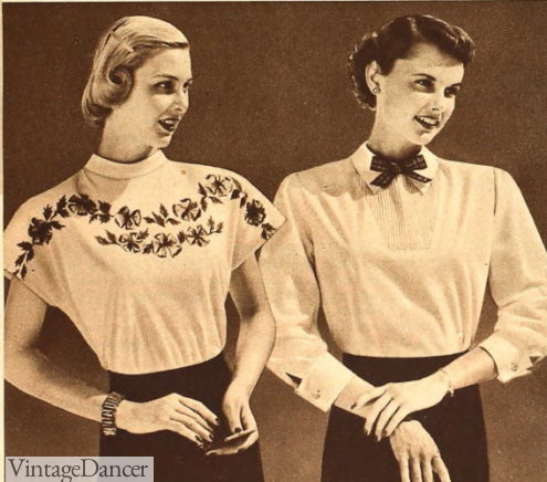 1940s Blouses: Button up, Crop, T -Shirt, & Peasant Top History