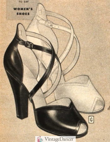 1949 cross wrap heels