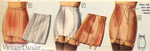 1949 1940s girdles lingerie women roll on styles