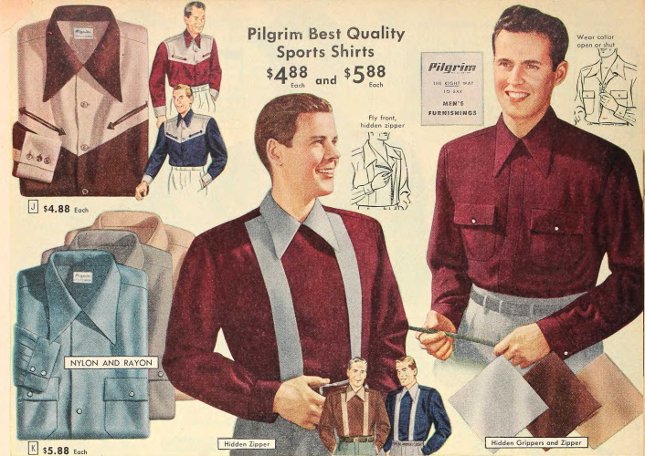 1940s Men's Casual Clothing- Shirts, Trousers, Pullover Vests