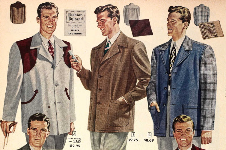 1940s Men's Coats and Jacket Styles & History