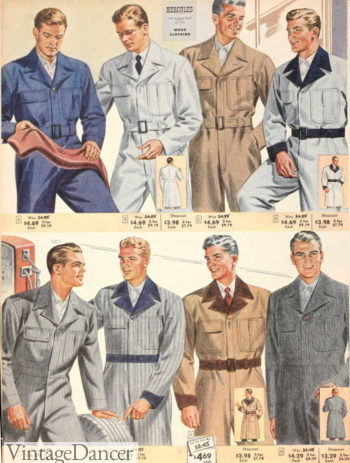 1940s coveralls mens workwear mechanics 1950s