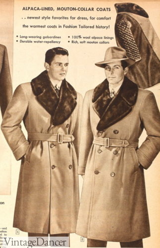 1949 Mouton-collar rain coat