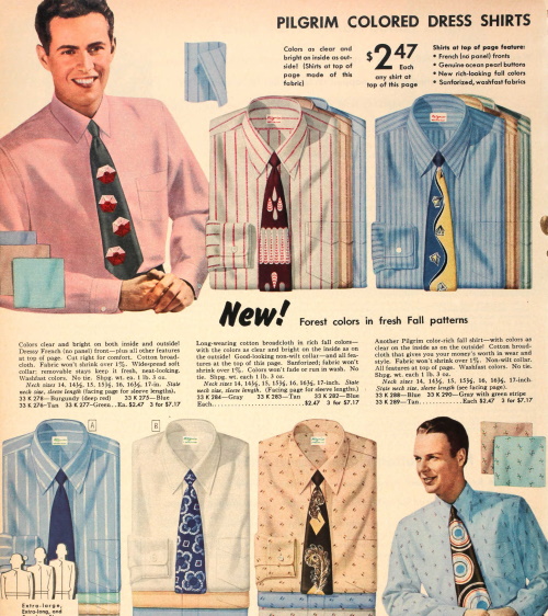 1940s Mens Shirt Styles | Dress Shirts, Casual Shirts