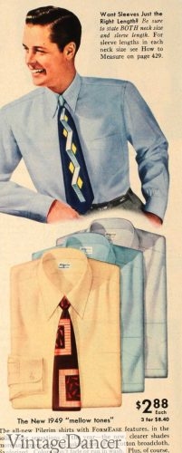 1940s men mellow color shirts pastel button down shirt