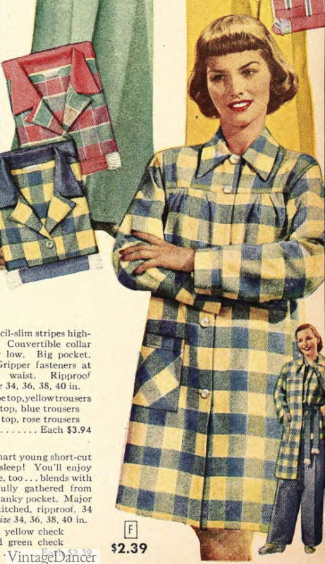 1949 short pajama shirt/coat