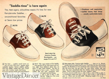 1949 saddle shoes with a light sole