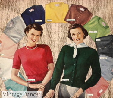 Vintage Sweaters: 1940s, 1950s, 1960s with Pictures