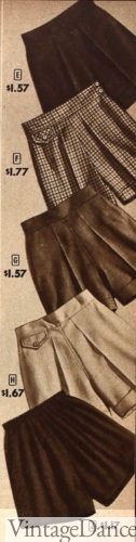 1940s women shorts 1949 1950s
