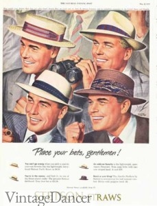 1950's style mens hats