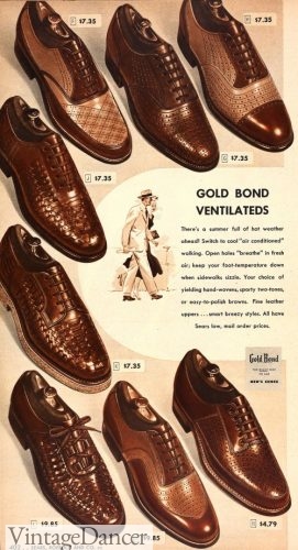 1949 woven leather shoes