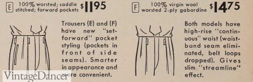1950 Hollywood waist pants