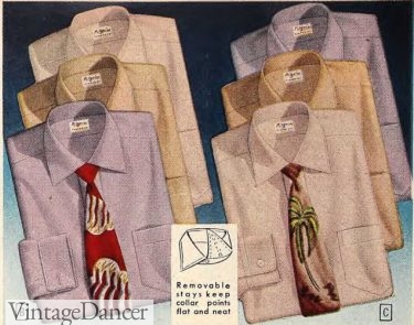 1950s Men&#8217;s Dress Shirts History, Vintage Dancer