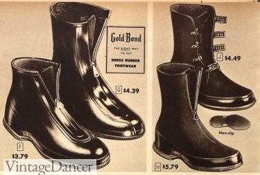 1950 mens winter boots, zip up rubber boots mens iwnter rain snow boots Artics