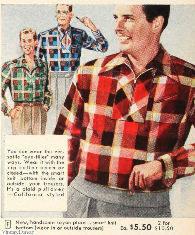 1950s mens short sleeve shirts