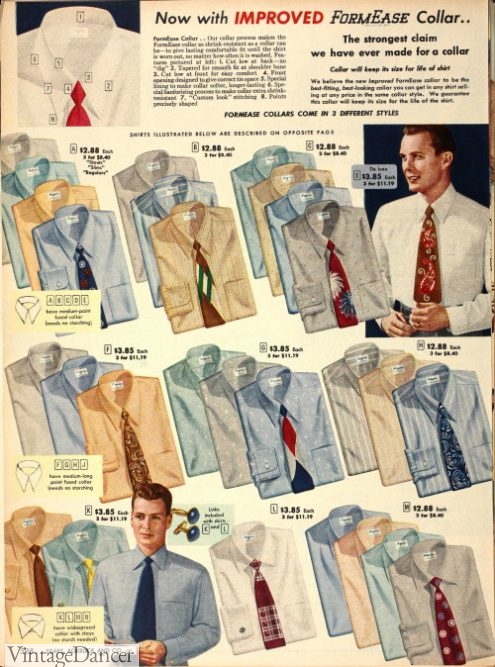 1950s Men's Shirt Styles - Casual, Gaucho, Camp, Bowling